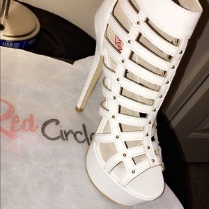 White high heels